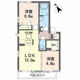 フェザンレーヴA棟【2階】の間取り