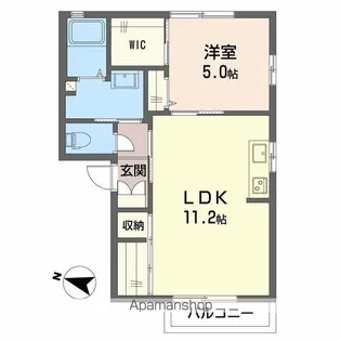 シャーメゾン笹丘【202号室】の間取り