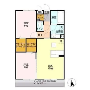 ヴェルブィル【1階】の間取り