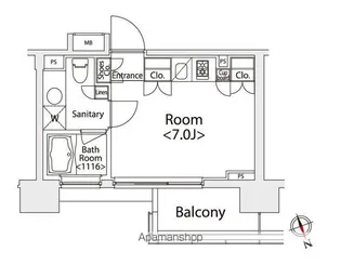 カスタリア戸越【12階】の間取り