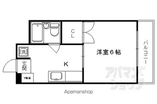 ハイツ北野【209号室】の間取り