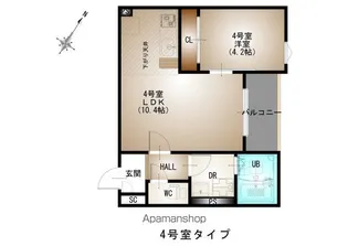 REGALEST 西広島駅【104号室号室】の間取り