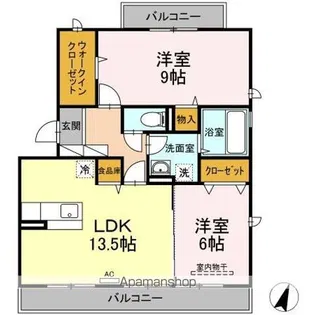 SUNNY FLAT YASUDA【2階】の間取り