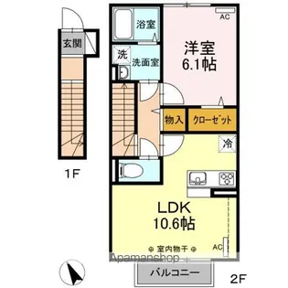サニーガーデン A【2階】の間取り