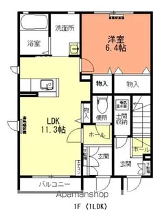 シャーメゾンコトン【1階】の間取り