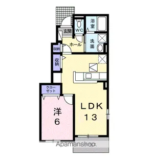 ユーピテル【1階】の間取り