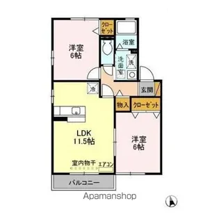 フローラコート【2階】の間取り