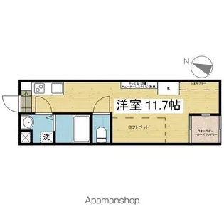 スミタスヴィラ石手川【102.号室】の間取り