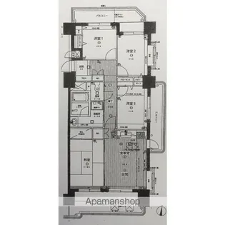 ライオンズマンション引山【3階】の間取り