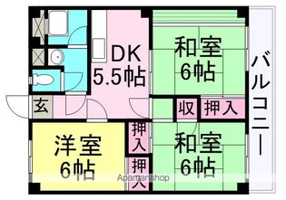 サリーコート元浜【3B号室】の間取り