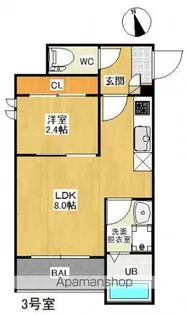 PENSIONJULY桜尾【303号室号室】の間取り