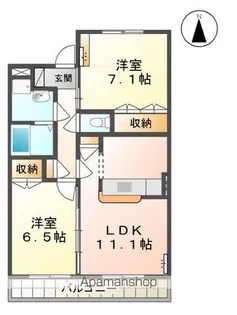 コンフォール.アイ・ディ・エー(Ⅰ・D・A)【2階】の間取り