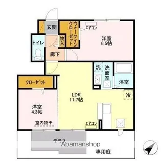 アシェルパーク II【1階】の間取り