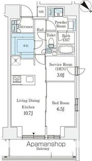 リテラス西日暮里【12階】の間取り