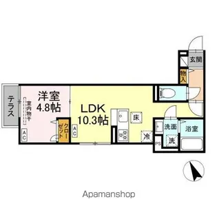 セレスティア鷺宮【1階】の間取り