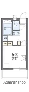 レオパレスフォンターナ【2階】の間取り