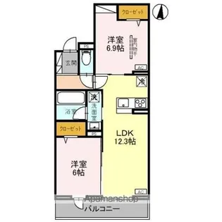 リヴェール・パルコ【2階】の間取り