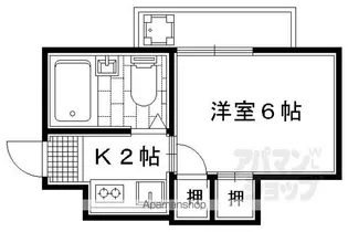 コーポ姉小路【201号室】の間取り