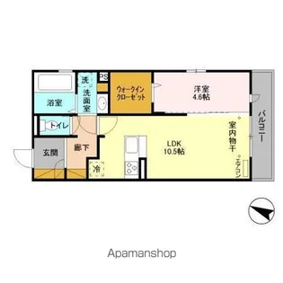 フェリーチェおおたかの森【2階】の間取り