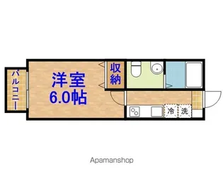 プライムコート浜野【1階】の間取り