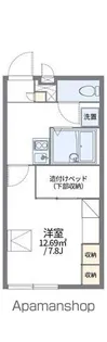 レオパレスピュアフル【2階】の間取り