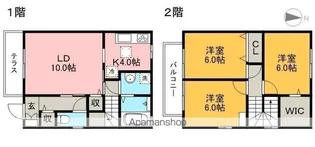 高知県高知市万々【テラスハウス】の間取り