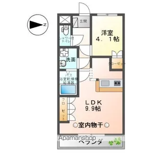 シェルルメゾン【105号室】の間取り