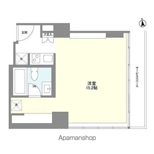フロンティアレジデンスザタワー品川【17階】の間取り