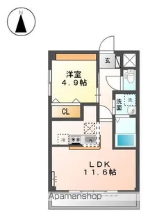 岐阜県岐阜市東鶉1丁目【アパート】の間取り