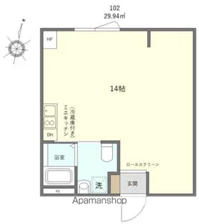 エンシス ウエノサクラギ【1階】の間取り