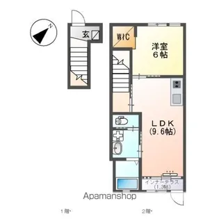 JIN2ND【203号室】の間取り
