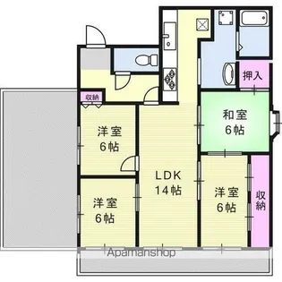 ドリーム名東【7階】の間取り