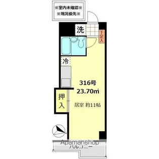 カーサ大島【316号室】の間取り