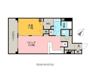 ライオンズタワー仙台大手町【1204号室】の間取り