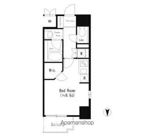 パークキューブ北浜【3階】の間取り
