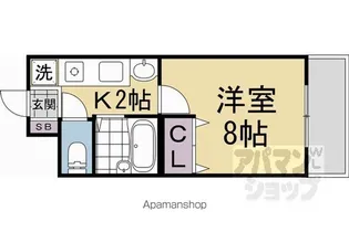 アミ宝ヶ池【113号室】の間取り