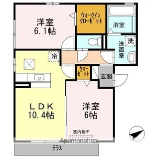 グランドゥール【1階】の間取り