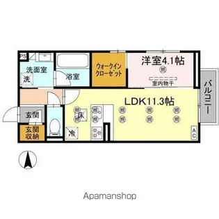 アヴェニュー・ルポ【1階】の間取り