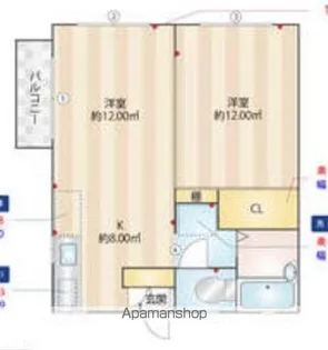 高稲荷ハイツ【2階】の間取り