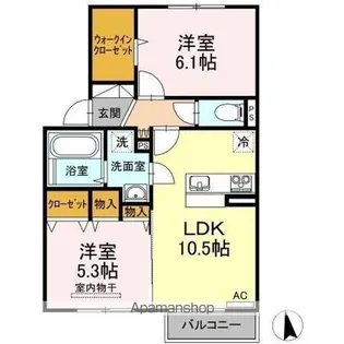 ラフィーネ松島【2階】の間取り