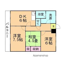 竹中ビル(室本町)【401号室】の間取り