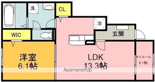 ドリームシャインコート B【1階】の間取り