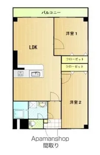 ライフ大手門【402号室】の間取り