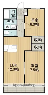 クレセント三ツ木【2階】の間取り