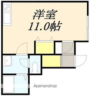 ウッディハウスKAMEDA A【1階】の間取り