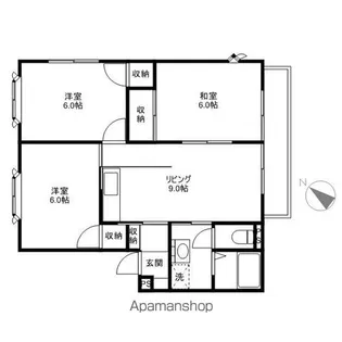 ヴィラハピネス【201号室】の間取り