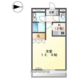 CASA COMODA(カーザコモダ)【1階】の間取り