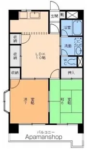 Mホーナー山越【3階】の間取り