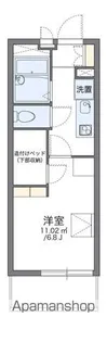 レオパレスローリス八幡【103号室】の間取り