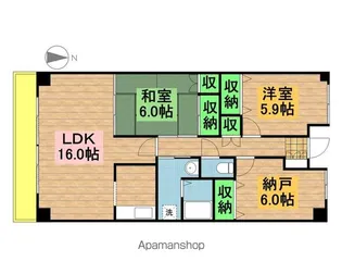 サングリーン海道割【2階】の間取り